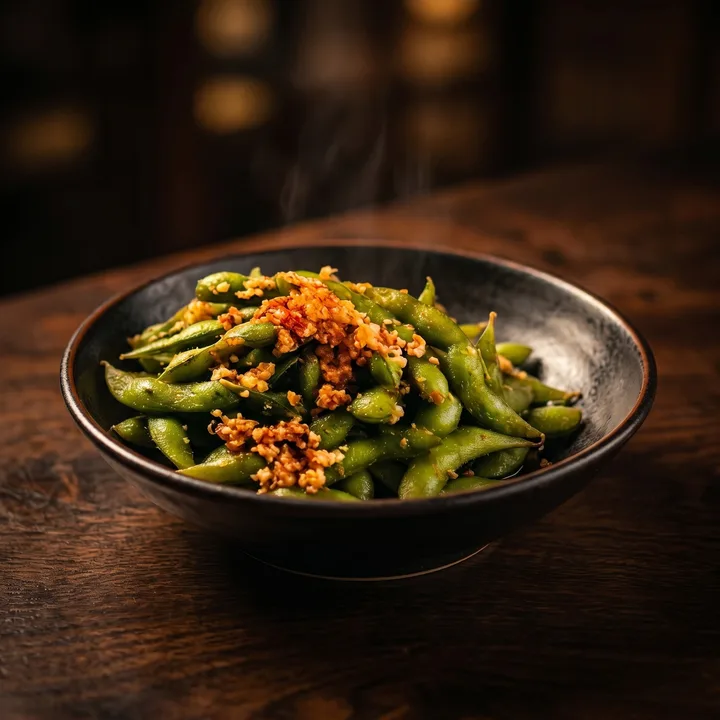 Garlic Edamame