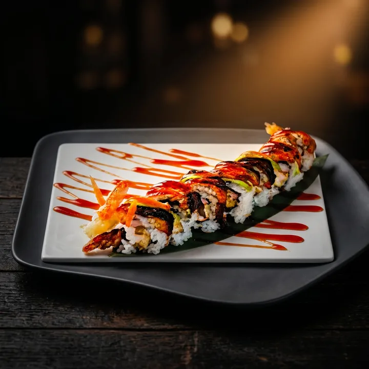 Dragon roll at Hokaido Sushi