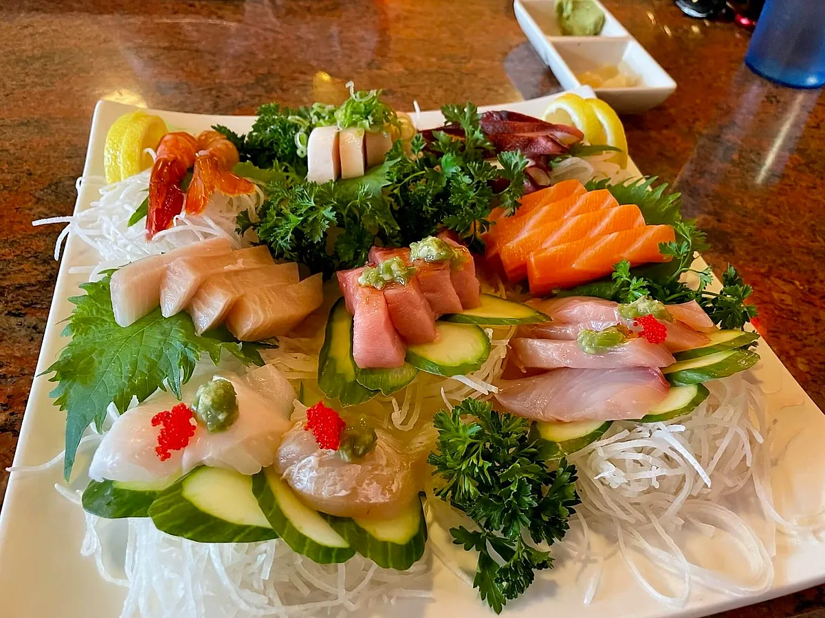 Fresh sashimi at Hokaido Sushi